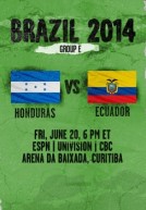 World Cup 2014 – Bảng E – Honduras Vs Ecuador